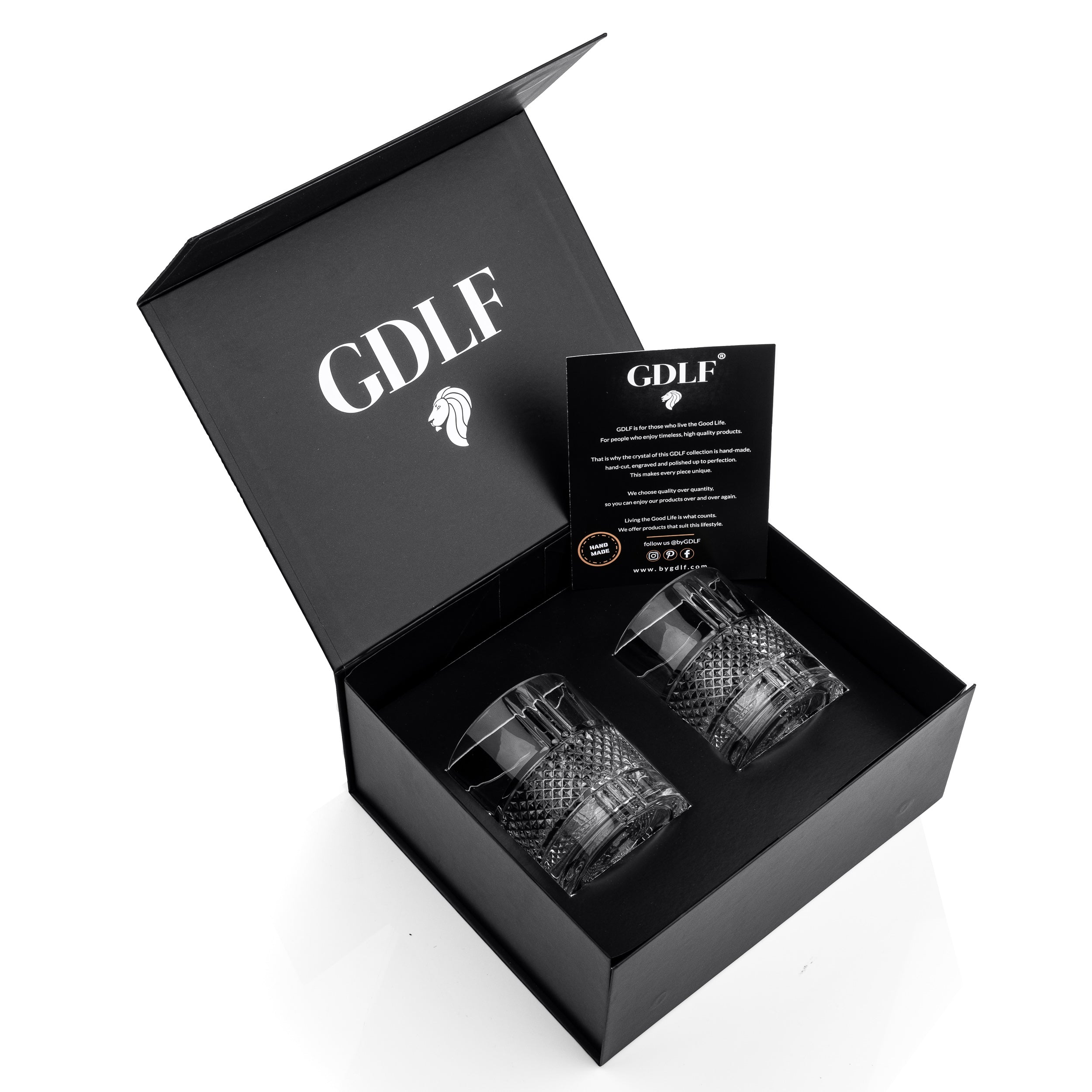 Whiskey Glazen Superior Set van 2 in Luxe Giftbox