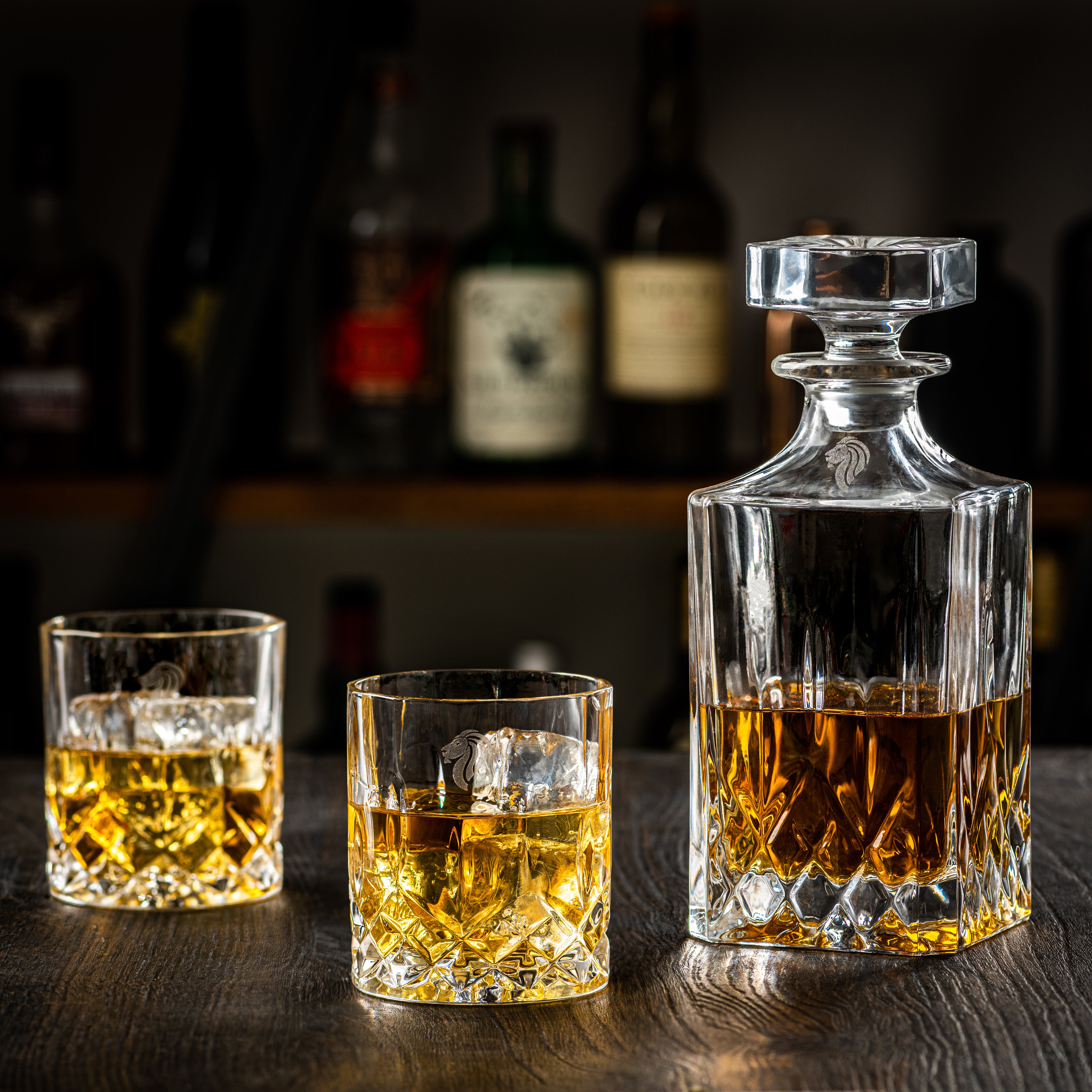 Whiskey Karaf Set Vintage in Luxe Giftbox