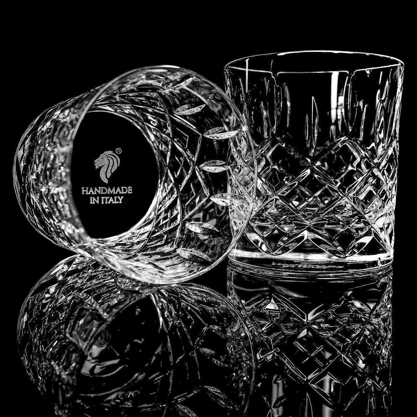 Handgemaakte kristallen Whiskey Glazen Royal in Giftbox | Set van 2