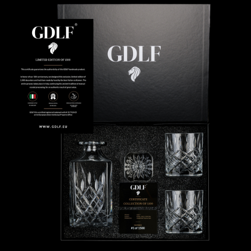 Handgemaakte Limited Edition Kristallen Whiskey Set Royal