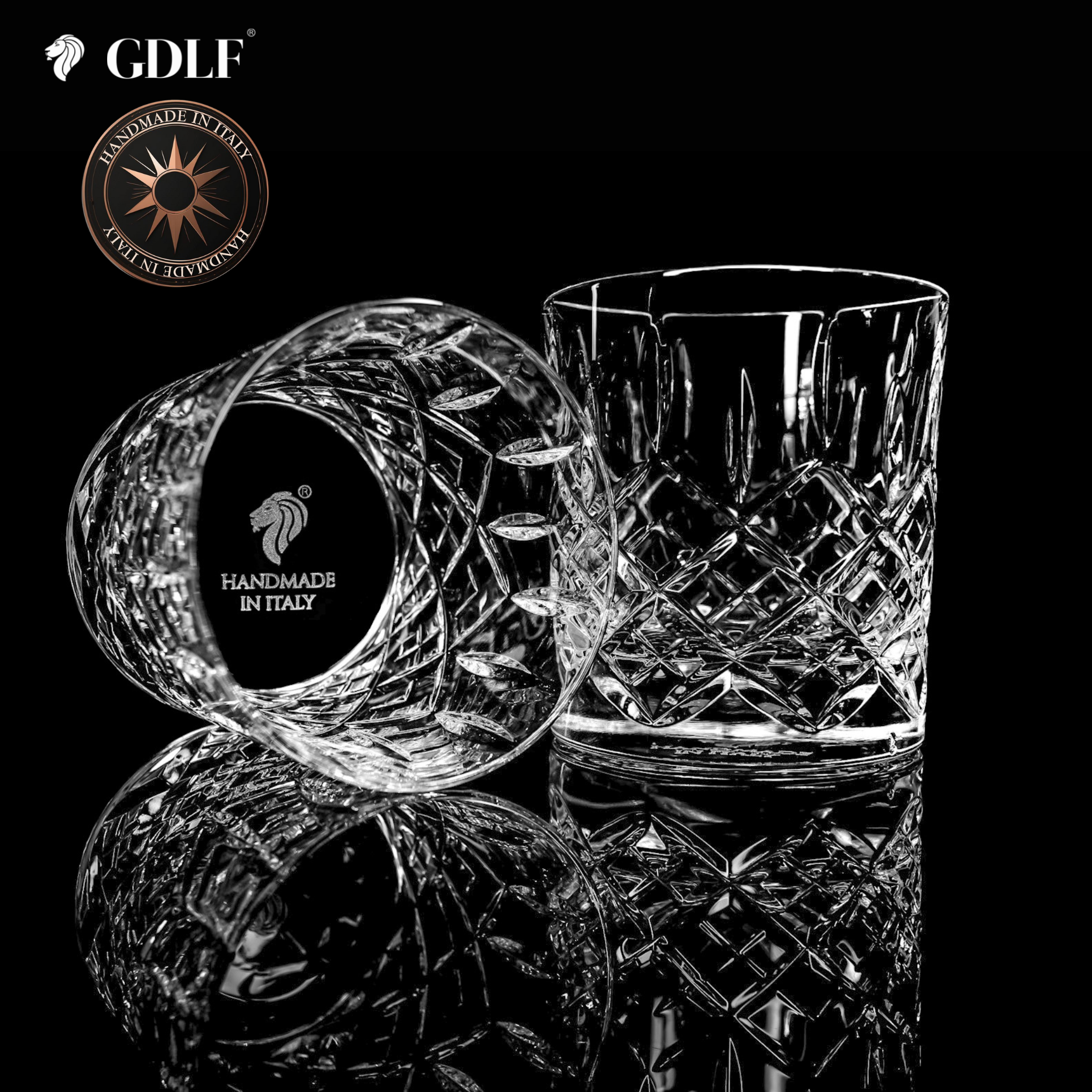 Handgemaakte Limited Edition Kristallen Whiskey Set Royal