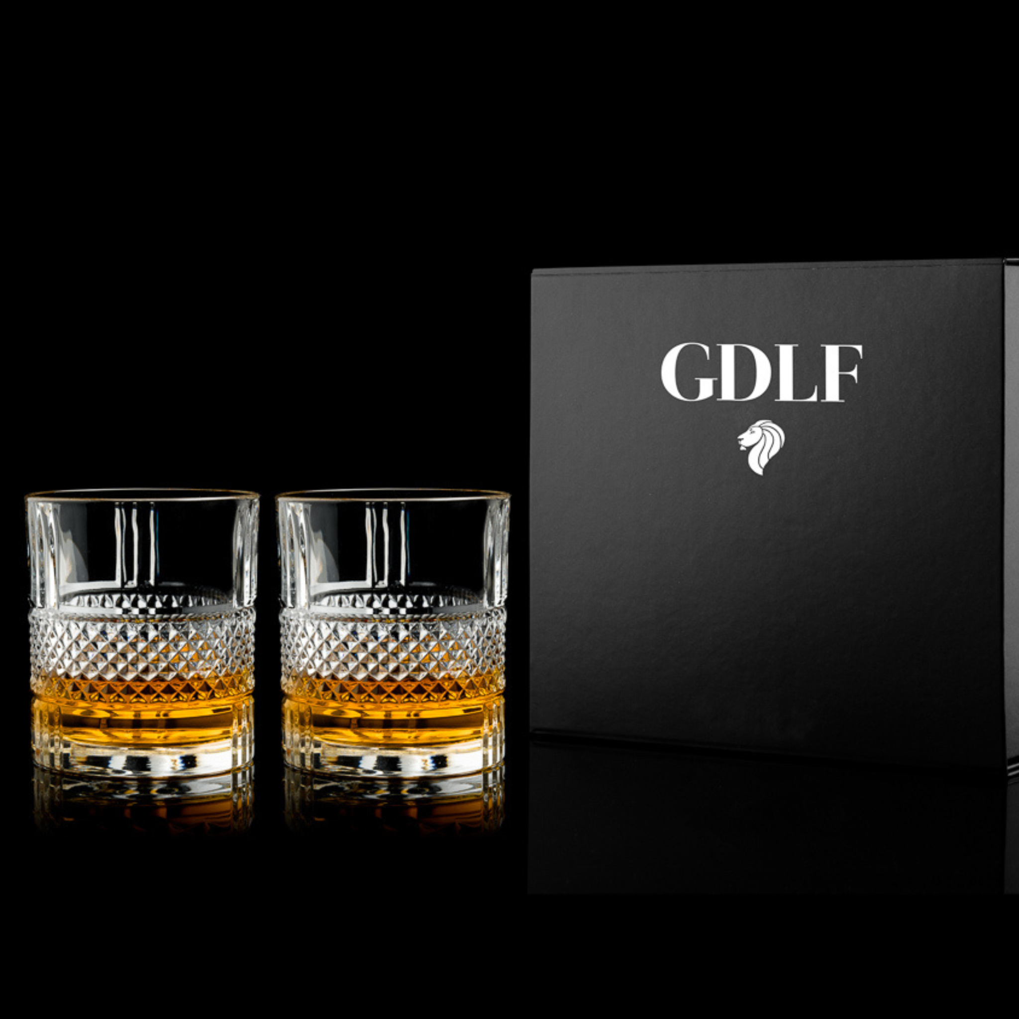 Whiskey Glazen Superior Set van 2 in Luxe Giftbox