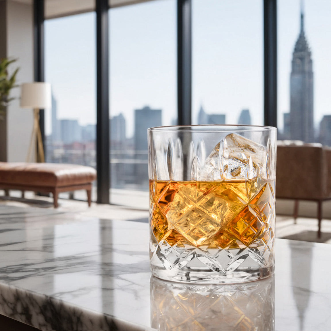 Handgemaakte kristallen Whiskey Glazen Royal in Giftbox | Set van 2