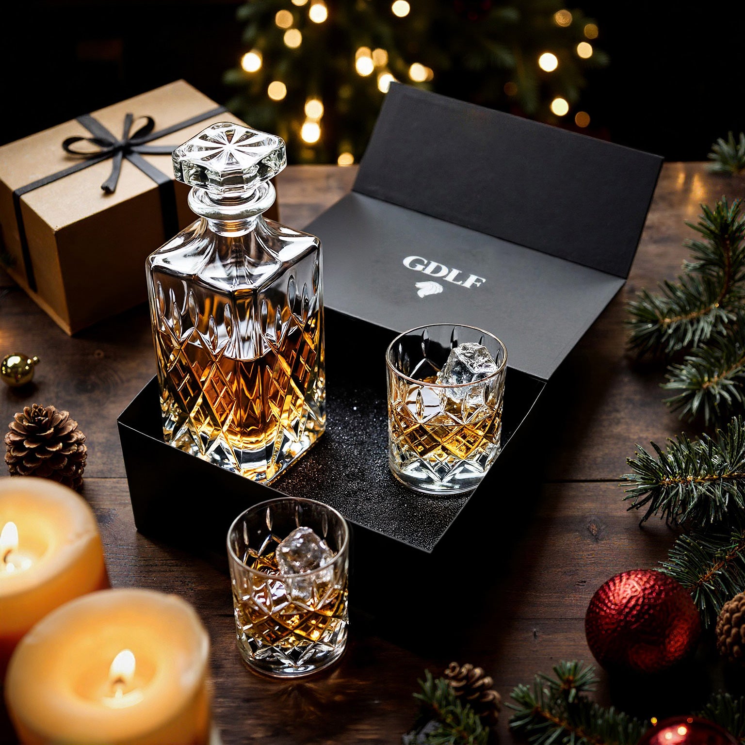 Handgemaakte Limited Edition Kristallen Whiskey Set Royal