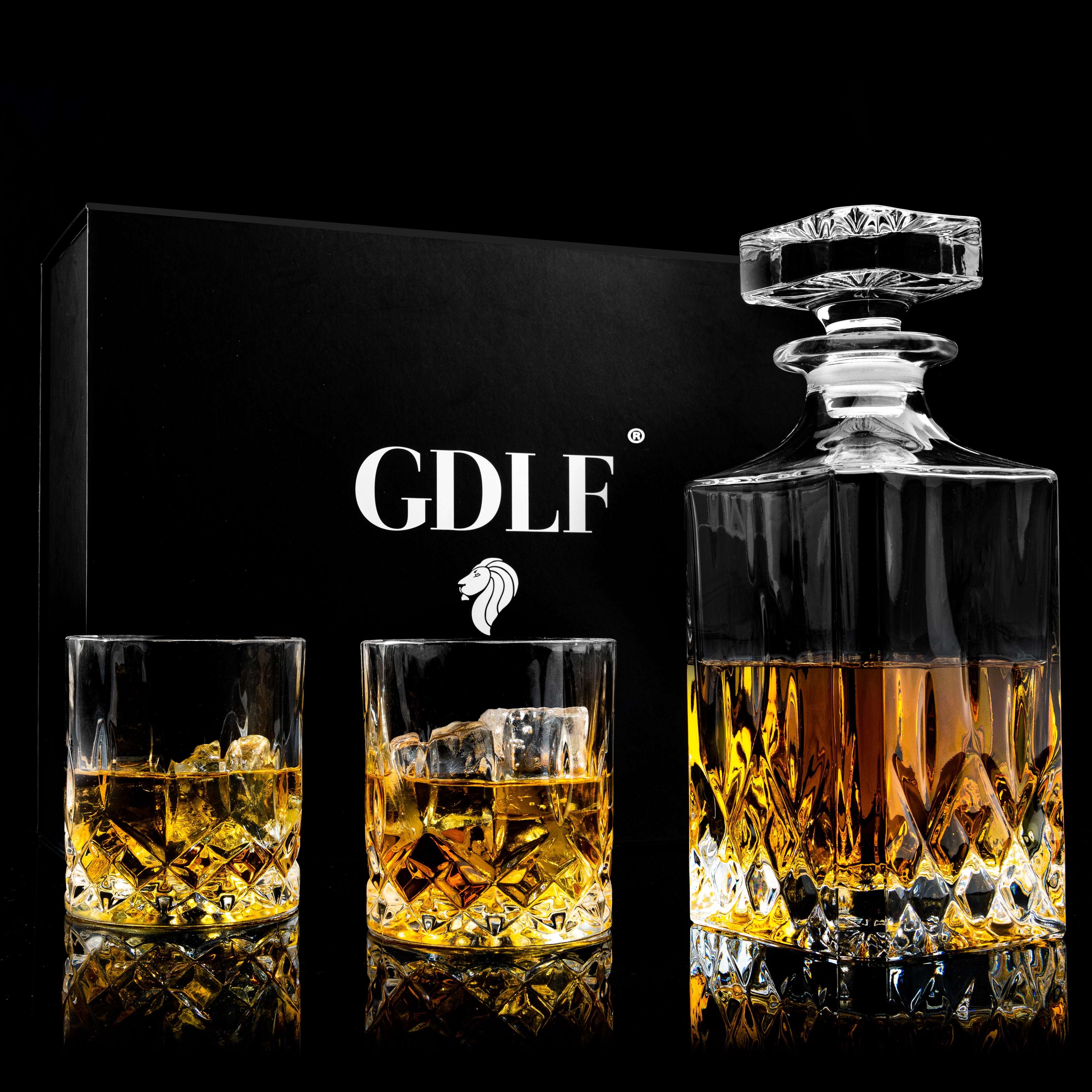 Whiskey Karaf Set Vintage in Luxe Giftbox