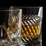 Handgemaakte kristallen Whiskey Glazen Set van 2